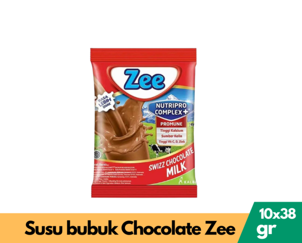 zee susu bubuk instant swizz chocolate 10x38g