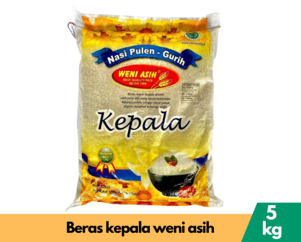 Beras kepala Weni asih 5kg